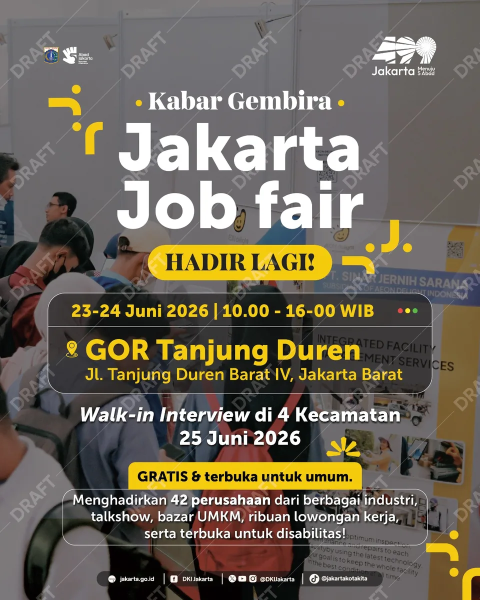 Job Fair Kabupaten Blora 2026 (Suku Dinas TKTE Wilayah Kabupaten Blora Barat) : 23-24 Juni 2026