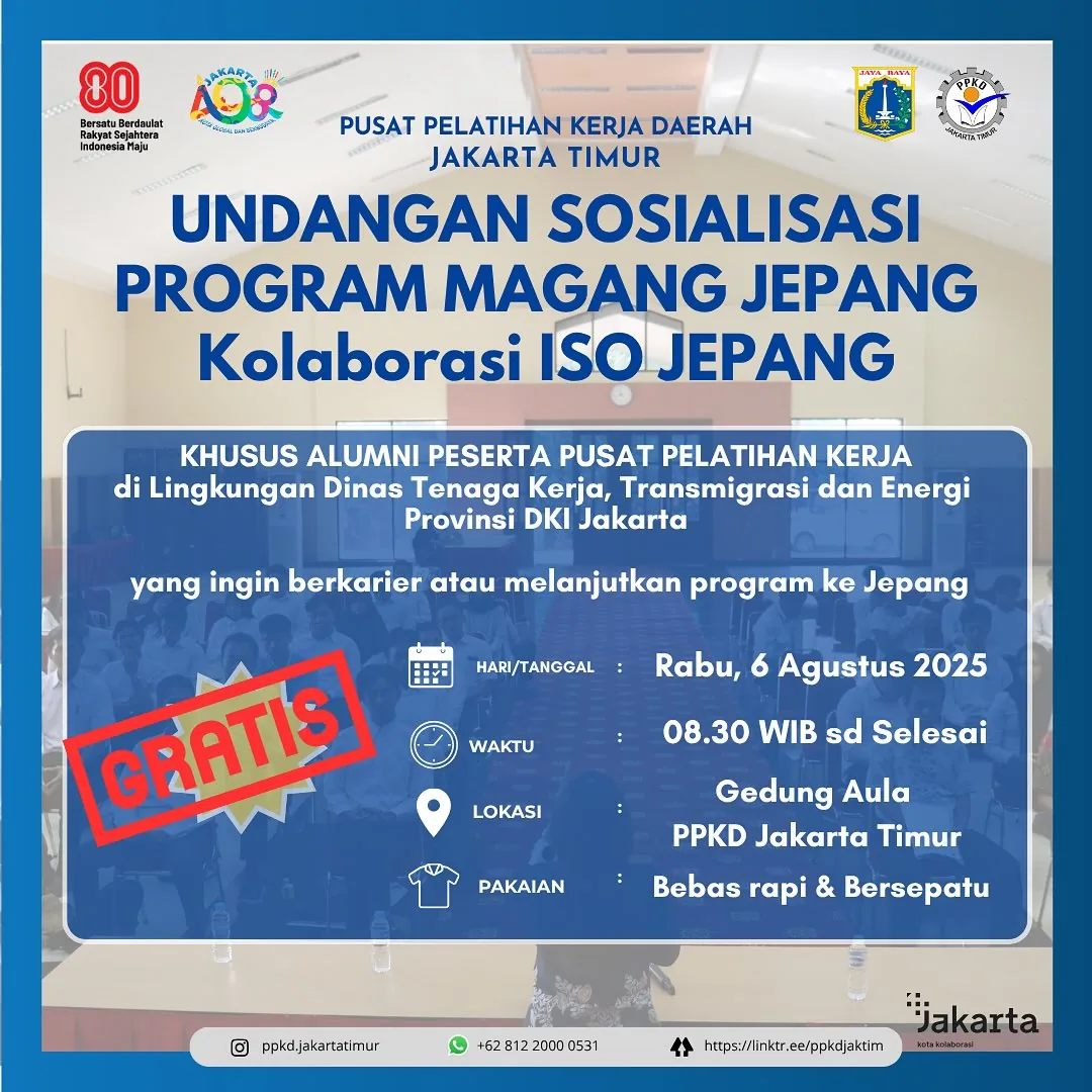 UNDANGAN SOSIALISASI PROGRAM MAGANG JEPANG – PPKD KABUPATEN BLORA